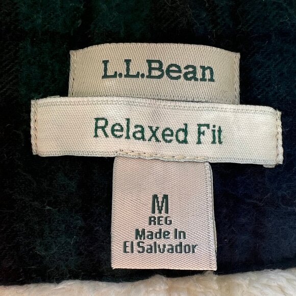 L.L.Bean Scotch Plaid Flannel Shirt Sherpa-Lined Zip Hoodie - Picture 11 of 14